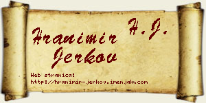 Hranimir Jerkov vizit kartica
